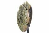 Sparkling Prasiolite Quartz Formation on Metal Stand #357222-2